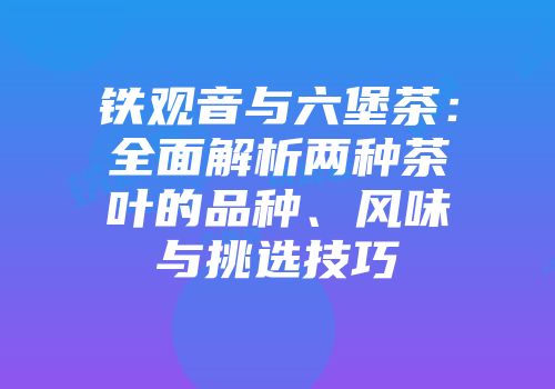 铁观音与六堡茶：全面解析两种茶叶的品种、风味与挑选技巧
