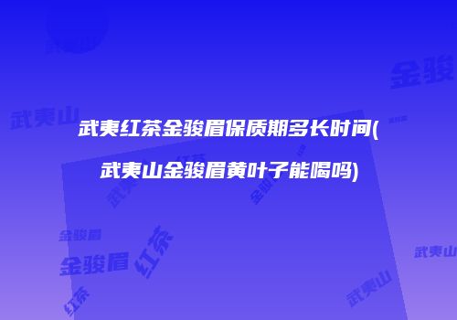 武夷红茶金骏眉保质期多长时间(武夷山金骏眉黄叶子能喝吗)