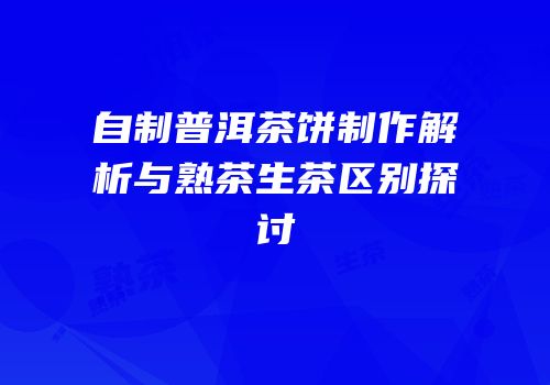 自制普洱茶饼制作解析与熟茶生茶区别探讨