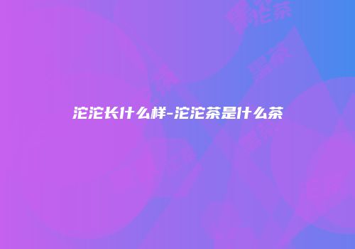 沱沱长什么样-沱沱茶是什么茶