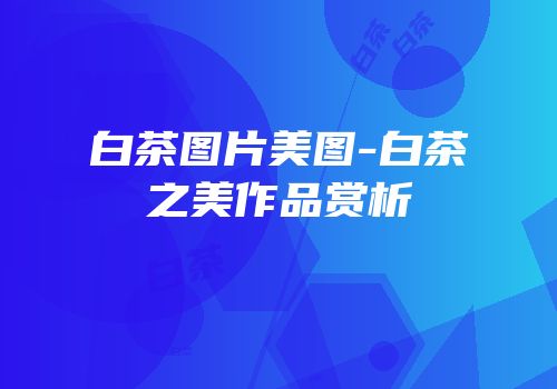 白茶图片美图-白茶之美作品赏析