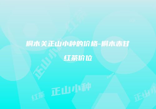 桐木关正山小种的价格-桐木赤甘红茶价位