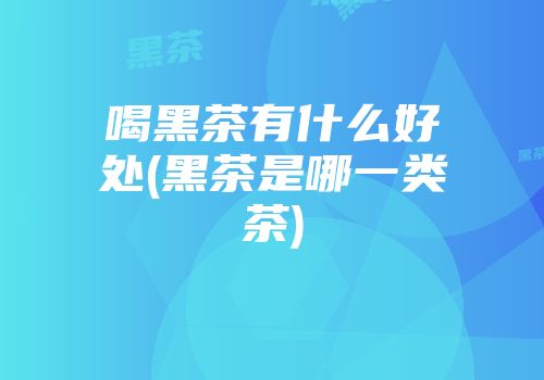 喝黑茶有什么好处(黑茶是哪一类茶)