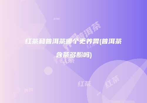 红茶和普洱茶哪个更养胃(普洱茶含茶多酚吗)