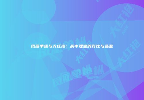 凤凰单枞与大红袍：茶中瑰宝的对比与品鉴