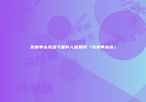 凤凰单丛茶湿气重的人能喝吗「凤凰单枞茶」