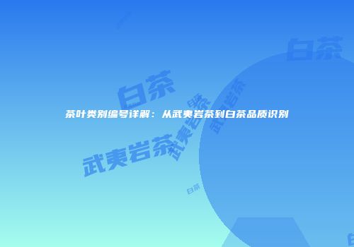 茶叶类别编号详解：从武夷岩茶到白茶品质识别