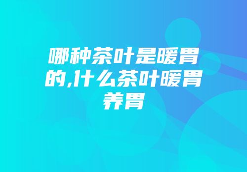 哪种茶叶是暖胃的,什么茶叶暖胃养胃
