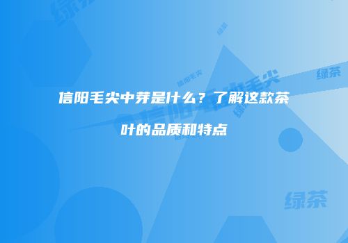 信阳毛尖中芽是什么？了解这款茶叶的品质和特点