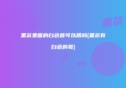 黑茶里面的白色菌可以喝吗(黑茶有白色的霉)
