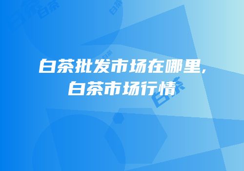 白茶批发市场在哪里,白茶市场行情