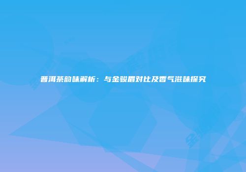 普洱茶韵味解析：与金骏眉对比及香气滋味探究