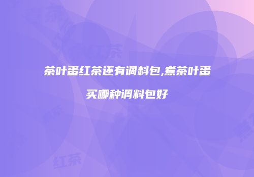 茶叶蛋红茶还有调料包,煮茶叶蛋买哪种调料包好