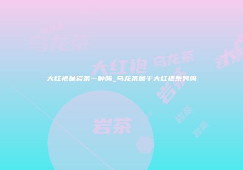 大红袍是岩茶一种吗_乌龙茶属于大红袍系列吗