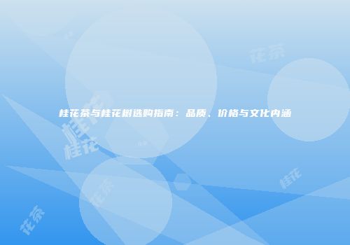 桂花茶与桂花树选购指南：品质、价格与文化内涵