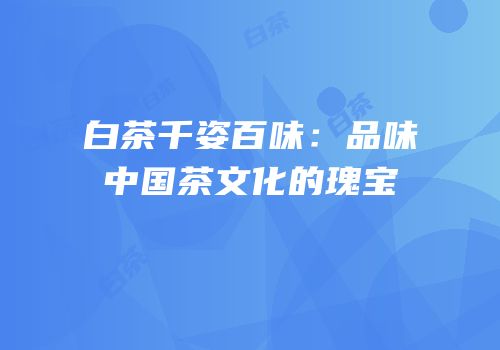 白茶千姿百味：品味中国茶文化的瑰宝