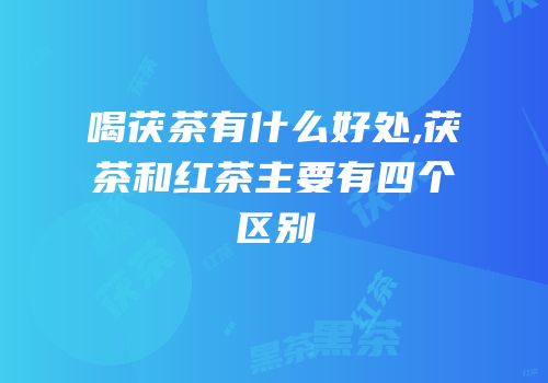 喝茯茶有什么好处,茯茶和红茶主要有四个区别