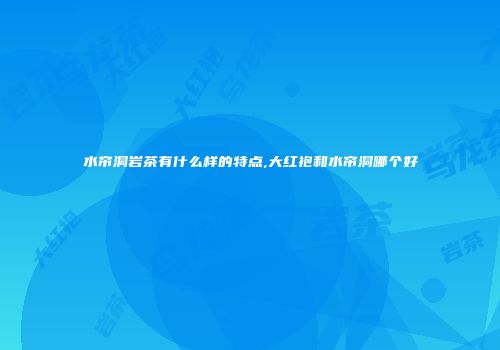 水帘洞岩茶有什么样的特点,大红袍和水帘洞哪个好