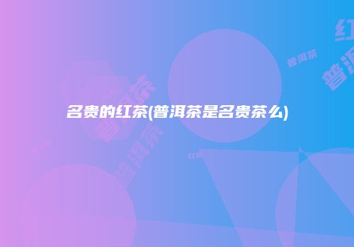 名贵的红茶(普洱茶是名贵茶么)
