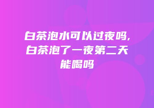 白茶泡水可以过夜吗,白茶泡了一夜第二天能喝吗