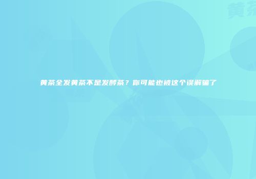 黄茶全发黄茶不是发酵茶？你可能也被这个误解骗了
