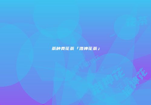 茶种类花茶「洛神花茶」
