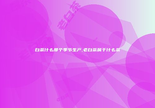 白茶什么那个季节生产,老白茶属于什么茶