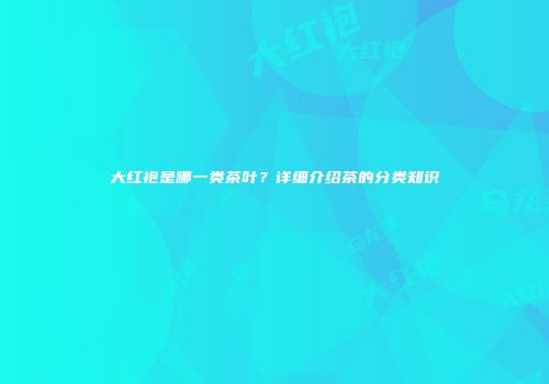 大红袍是哪一类茶叶？详细介绍茶的分类知识