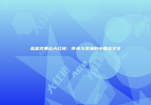 品鉴武夷山大红袍：传承与发扬的中国茶文化