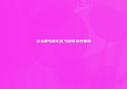 怎么晒芍药花茶,芍药花茶性寒吗