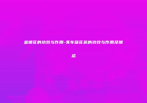 金银花的功效与作用-矢车菊花茶的功效与作用及禁忌
