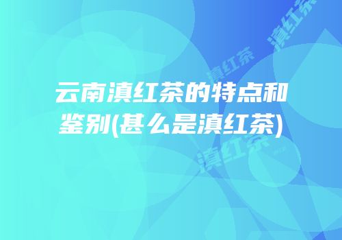 云南滇红茶的特点和鉴别(甚么是滇红茶)