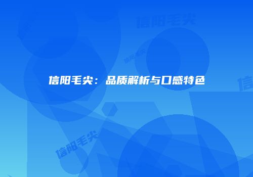 信阳毛尖：品质解析与口感特色