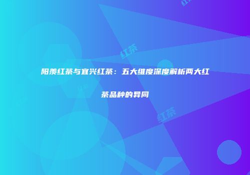 阳羡红茶与宜兴红茶：五大维度深度解析两大红茶品种的异同