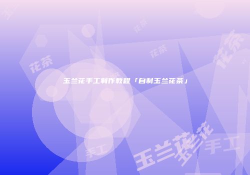 玉兰花手工制作教程「自制玉兰花茶」