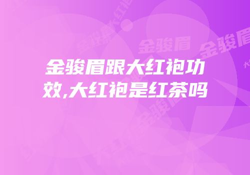 金骏眉跟大红袍功效,大红袍是红茶吗