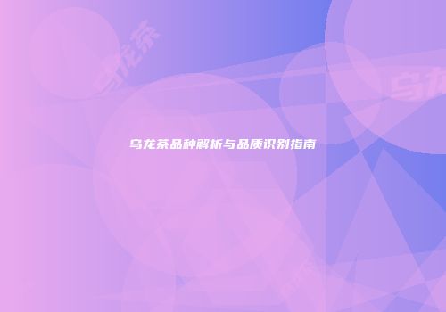 乌龙茶品种解析与品质识别指南