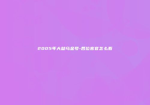 2005年大益乌金号-各位客官怎么看