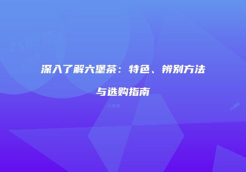 深入了解六堡茶：特色、辨别方法与选购指南