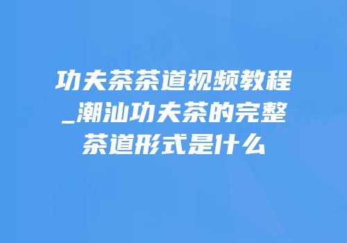 功夫茶茶道视频教程_潮汕功夫茶的完整茶道形式是什么