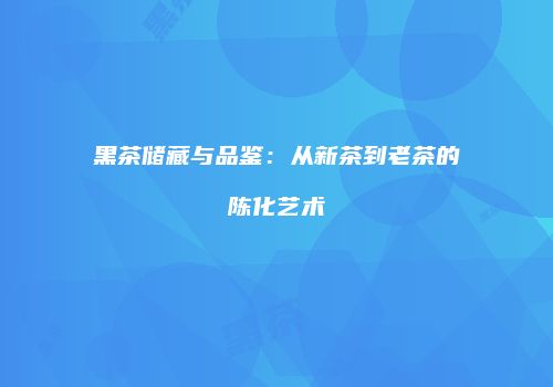黑茶储藏与品鉴：从新茶到老茶的陈化艺术