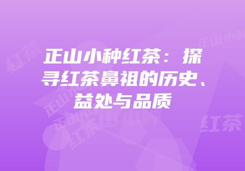 正山小种红茶：探寻红茶鼻祖的历史、益处与品质