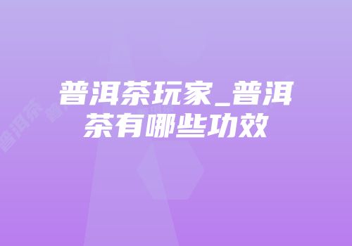 普洱茶玩家_普洱茶有哪些功效