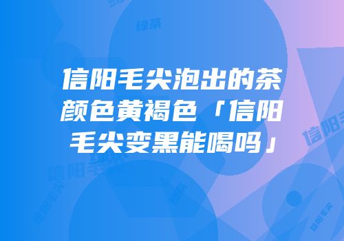 信阳毛尖泡出的茶颜色黄褐色「信阳毛尖变黑能喝吗」