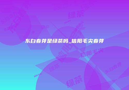 东白春芽是绿茶吗_信阳毛尖春芽