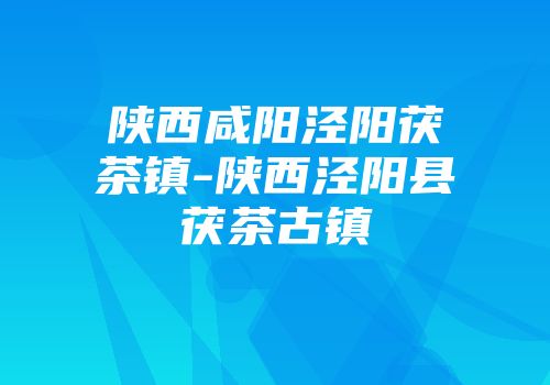 陕西咸阳泾阳茯茶镇-陕西泾阳县茯茶古镇