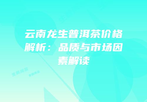 云南龙生普洱茶价格解析：品质与市场因素解读