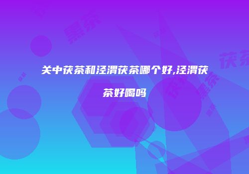 关中茯茶和泾渭茯茶哪个好,泾渭茯茶好喝吗