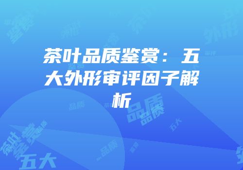 茶叶品质鉴赏：五大外形审评因子解析