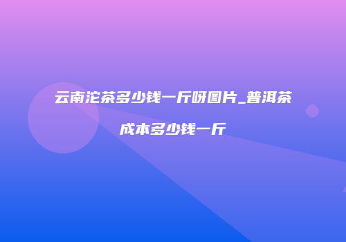 云南沱茶多少钱一斤呀图片_普洱茶成本多少钱一斤